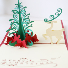 custom Promotional paper craft pop up laser cut handmade laser cut christmas cards custom Promotional paper craft pop up laser cut handmade laser cut christmas cards