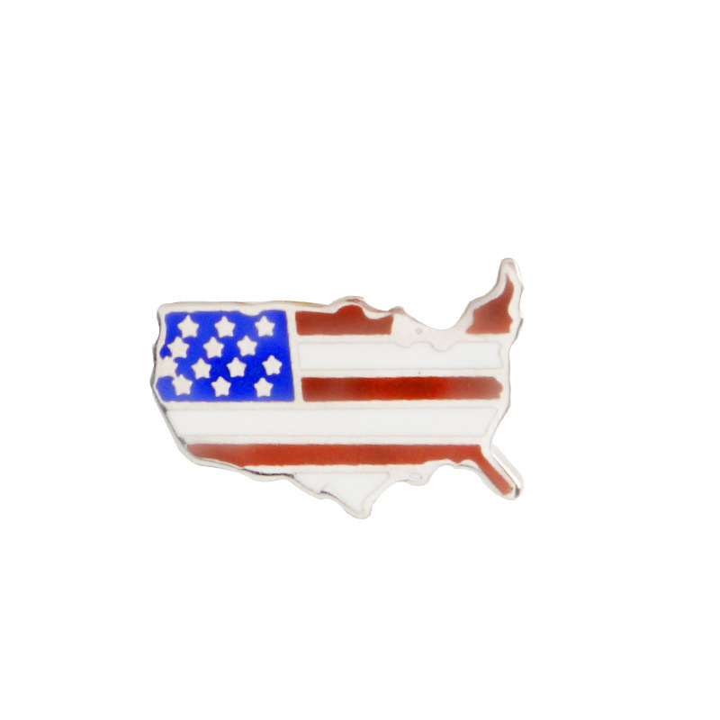 New Fashion Enamel Pin Cartoon custom brooch Badge Metal alloy Canada American flag Brooch channel brooch pins