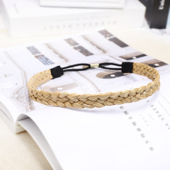 New Fashion Weaving Wrap knot Head Band Hair Accessories Straw hair bands women