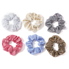 2020 spring new style cute small pu leather scrunchies hair ties for girls