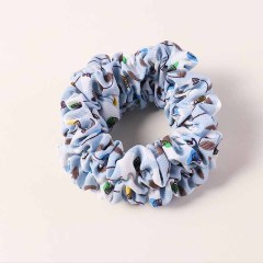 2020 new fashion girls printed leopard striped pleated hair scrunchies