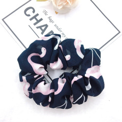 Bohemian Style Women Hair Accessories Elastic Flamingo Prints Hair Scrunchies For Girls