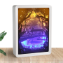 High quality best price  Square Plastic Led Shadow Box 3D Wall Art Photo Frame Paper Cut Light