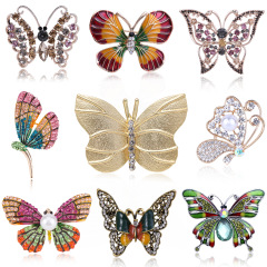 New Colours Austrian butterfly Broochescrystal rhinestone silver dragonfly brooch crystals