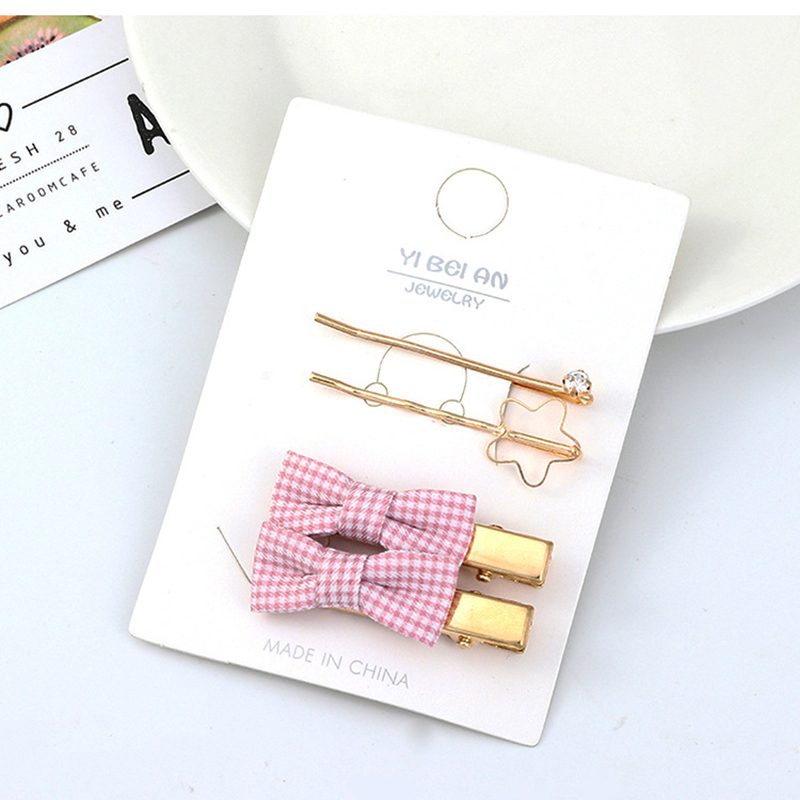 Children's hair accessories star pattern rhinestone bow hair clip hairpin suit Children's hair accessories star pattern rhinestone bow hair clip hairpin suit
