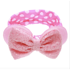 2020 Top selling colorful custom cottonwave point bow knot hair band girls hair accessories