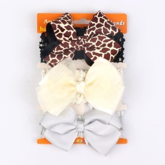 New children's cute colorful custom printed elastic hair bands for baby head band set