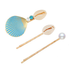 2020 Amazon ins hot sale 3pcs women shell hair pin conch pearl hair barrettes sets 2020 Amazon ins hot sale 3pcs women shell hair pin conch pearl hair barrettes sets