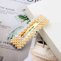 2020 hot sale fashion unique kids girl hair accessories pearl barrettes for woman