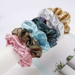 Custom fashion simple personality small dots sequins elastic scrunchies for hair