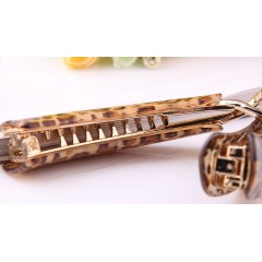 Custom Victoria vintage metal women leopard Acrylic hair clips Pins Clamps