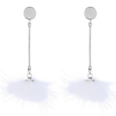 Women Korean Winter Pom pom Ball Faux Fur Ball Dangle Drop Earrings For Girls