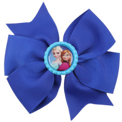 New 2020 popular fancy Elsa big bow knotted baby hair clips for girls hair accessories
