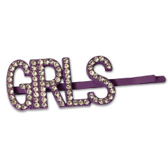 Custom wedding bride women girls rhinestone letter hair clips with words