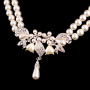 Rhinestone crystal Party korea Necklace Earrings Bridal Wedding pearl Jewelry Set Rhinestone crystal Party korea Necklace Earrings Bridal Wedding pearl Jewelry Set