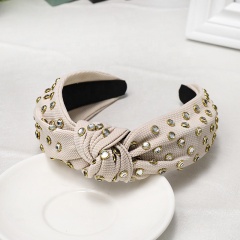 2020 new arrivals amazon custom printed wide elastic rhinestone 2 piece set hair bands