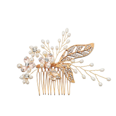 New Luxury Gold Leaf Wedding Crystal Tiara Bridal Hairband Hair Combs New Luxury Gold Leaf Wedding Crystal Tiara Bridal Hairband Hair Combs