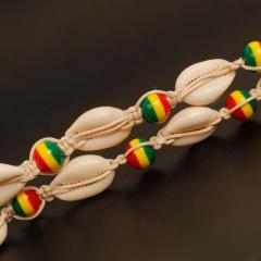 Handmade Jewelry Braided Colored Beaded Shell Short Rope Adjustable Choker Necklace