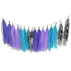 Mermaid Party Supplies Decorations kids Birthday Party Banners Latex Balloons