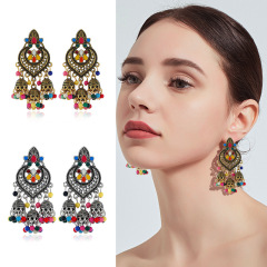 Fashion colorful alloy beads earring accessories tassel earrings bohemia