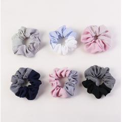 New simple houndstooth striped two-color stitching fabric scrunchies hair ties New simple houndstooth striped two-color stitching fabric scrunchies hair ties