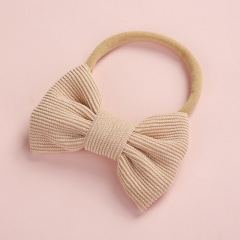 Amazon hot sale child super soft infant cute multicolor bow baby hair bands