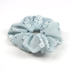 2020 women ponytail printed chiffon elastic scrunchies hair ties for girls