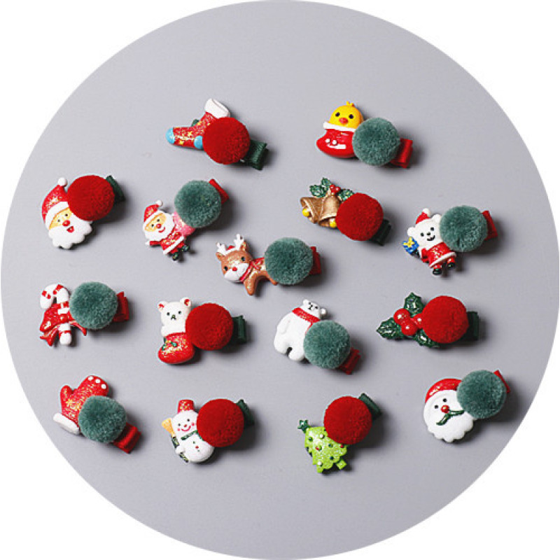 wholesale fashion christmas safety ball child kid baby girls hair clips wholesale fashion christmas safety ball child kid baby girls hair clips