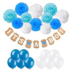 Bannerlatex balloon pom poms baby shower party supplies decorations