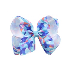 Bow hairpin 6 inch geometric pattern children kids hair accessories set metal diy hair clip for baby girl