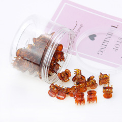 Wholesale new arrival korean 40pcs one box mini plastic hair claw clips for girls