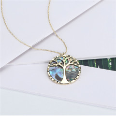 fashion girl women Adjustable round jewelry14K gold natural shell necklace for women