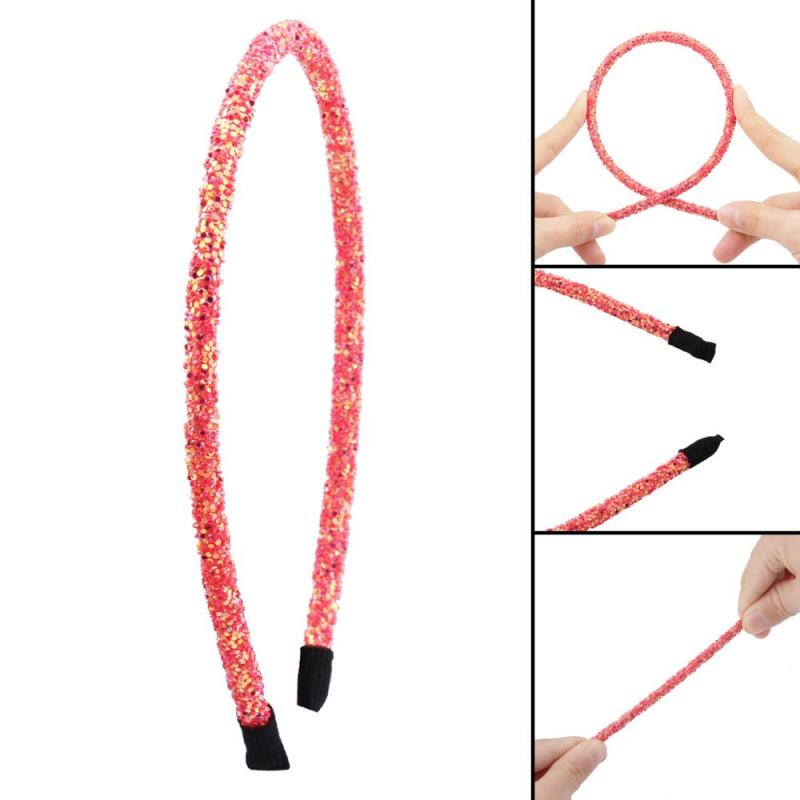 Cheap colorful simple polyester glitter bling Hairbands headbands Cheap colorful simple polyester glitter bling Hairbands headbands