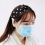 Wholesale Women Polka Dots Crisscross Stretchy Button Yoga Running Sports Sweat Headbands Wholesale Women Polka Dots Crisscross Stretchy Button Yoga Running Sports Sweat Headbands