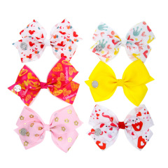 European and American 6 colors girls love jojo bows hair clip for Valentine's Day