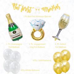 Banner Ring Goblet Foil Balloon Bachelorette Party Supplies Bride