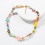 Summer beach fashion jewelry colorful alloy resin shell necklaces for women