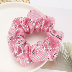 Custom fashion simple personality small dots sequins elastic scrunchies for hair