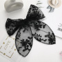 Amazon hot sale custom whosale summer girls lace elastic bow hair ties Amazon hot sale custom whosale summer girls lace elastic bow hair ties