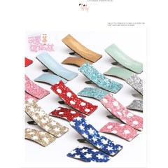 fancy custom ins korean parent child mommys shining glitter girls curved children's hair clip