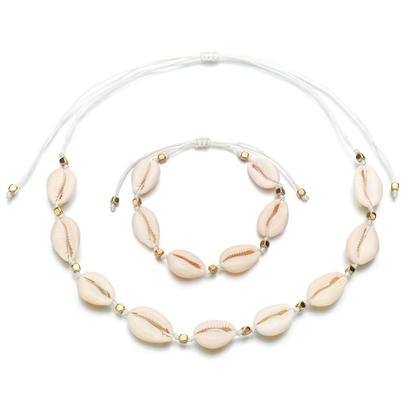 Vacation beautiful women beach holiday pearl conch natural sea shell necklace Vacation beautiful women beach holiday pearl conch natural sea shell necklace