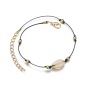 Simple design jewelry ankle bracelet sea shell black rope anklets for ladies Simple design jewelry ankle bracelet sea shell black rope anklets for ladies