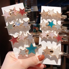 Top quality gold star metal hair claw clip making accessories acrylic for female