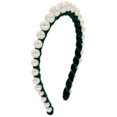 Wholesale fashion handmade twined narrow pearl hairbands for women headband
