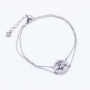 Custom 925 sterling silver white gold plated chains moissanite gemstone bracelet Custom 925 sterling silver white gold plated chains moissanite gemstone bracelet