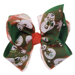 Adorable child Christmas hairpin clips multi-colored knot girls kids hair accessories