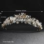 Handmade zircon crystal pearl beauty  flower  pageant  tiara crowns