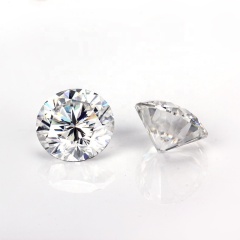 Wholesale white yellow black color moissanite round diamond raw loose moissanite