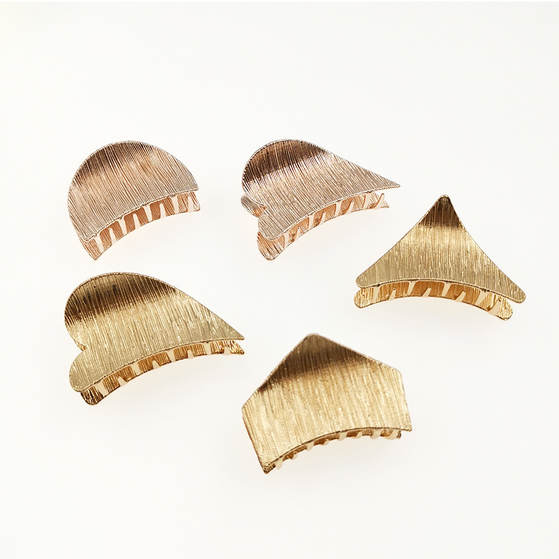 Fashion korean women girls metal geometric bridal alloy hair claw clip