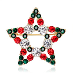 New Arrival Christmas Jewelry Boot Deer Tree Cartoon Colorful Crystal Brooches